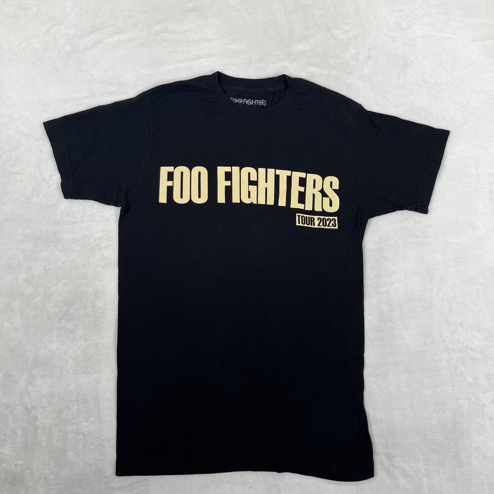 Foo Fighters Tour 2023 T-Shirt Mens Small Black Concert Rock Band Music Tee